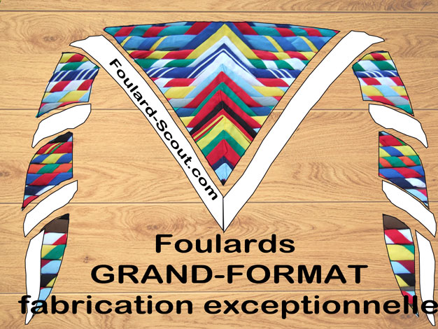 12 Foulards Brodés - Grand Format 