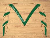 Bordure VERT BOUTEILLE pour 12 foulards scouts