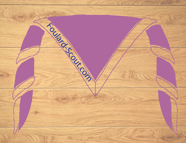 12 foulards Fond VIOLET